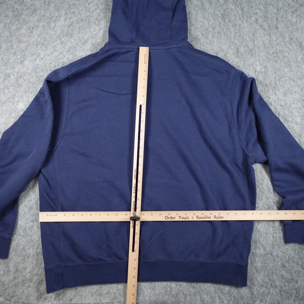 Nike Hoodie Mens XXL Blue Sportswear Club Fleece Pullover Sweatshirt